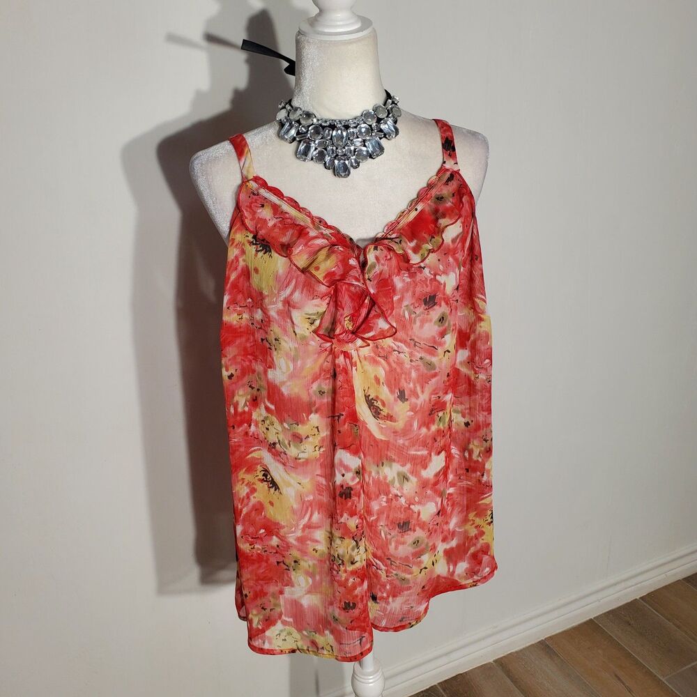 AVENUE BLOUSE PINK SLEEVELESS POLYESTER SIZE 18/20(2X)